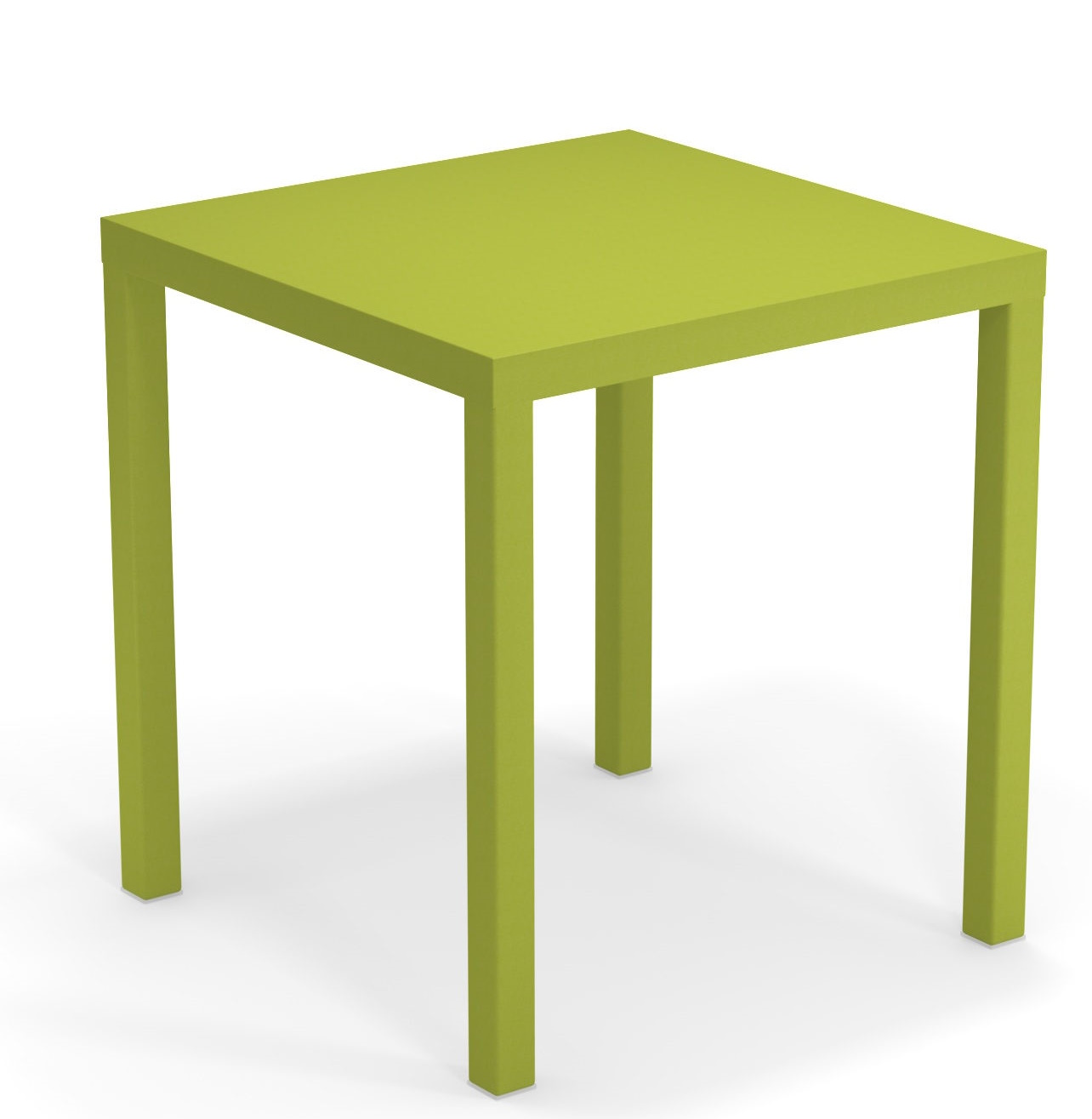 Quadratischer, hellgrüner Nova Tisch von Emu für den Außenbereich, ideal für Garten und Terrasse.