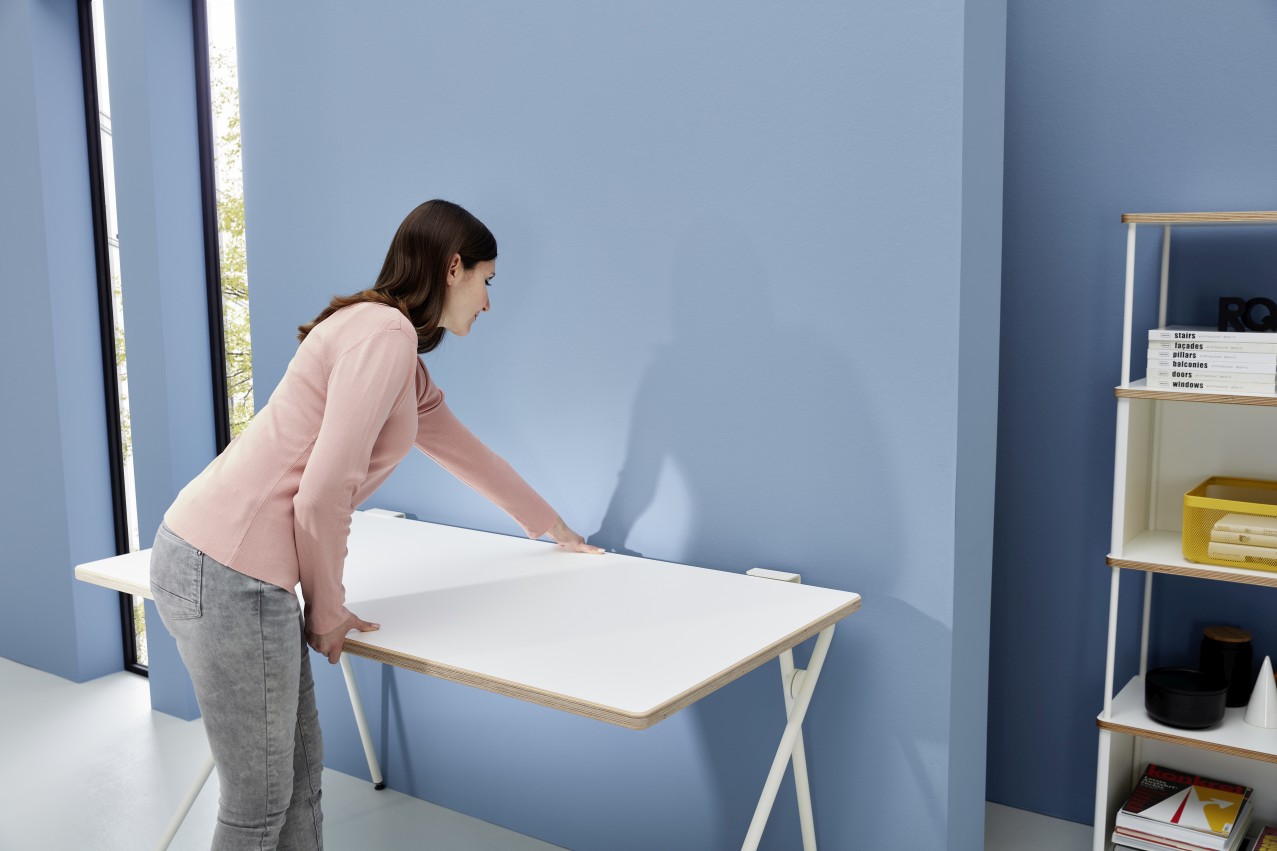 Plato opklapbaar secretaire / bureau van Müller Möbelwerkstätten