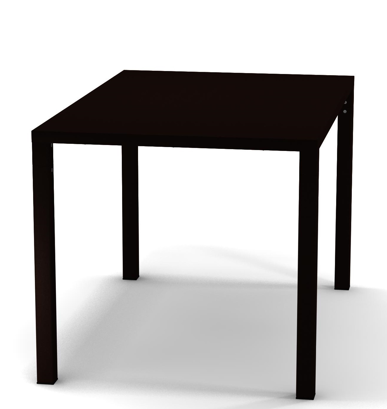 Quadratischer, brauner Nova Tisch von Emu für den Außenbereich, ideal für Garten, Terrasse oder Balkon.