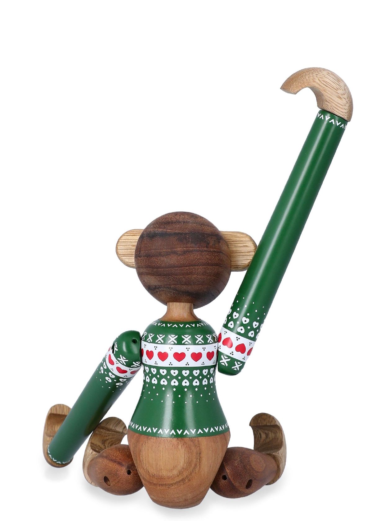 Kersttrui-aapje groen klein houten beeldje Kay Bojesen 