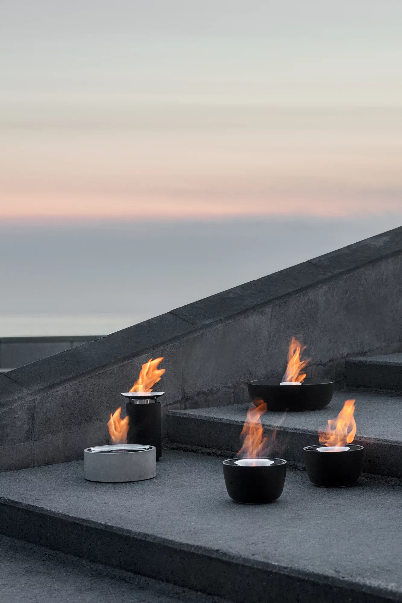 Fuoco Gelfuervoorziening van roestvrij staal van Blomus UNIEK EXEMPLAAR