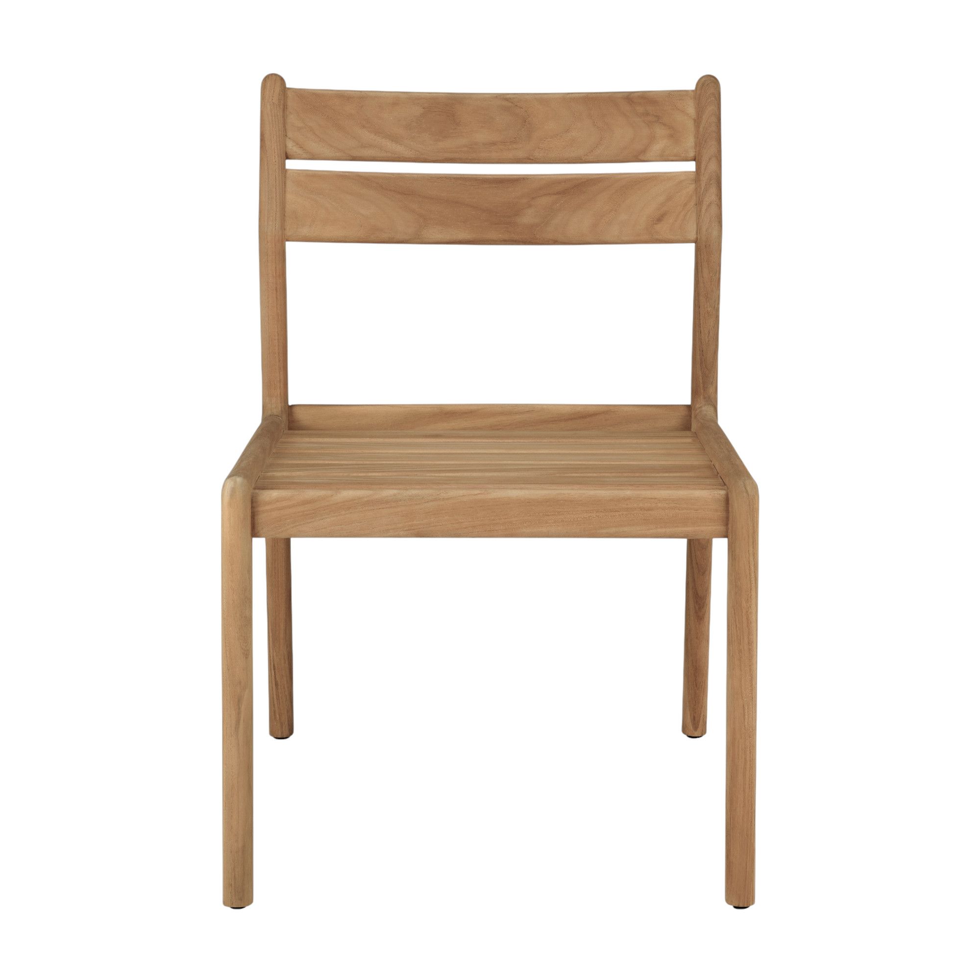 Jack Outdoor Stuhl von Ethnicraft: Teakholz Gartenstuhl mit Lattenmuster, ideal für den Außenbereich.