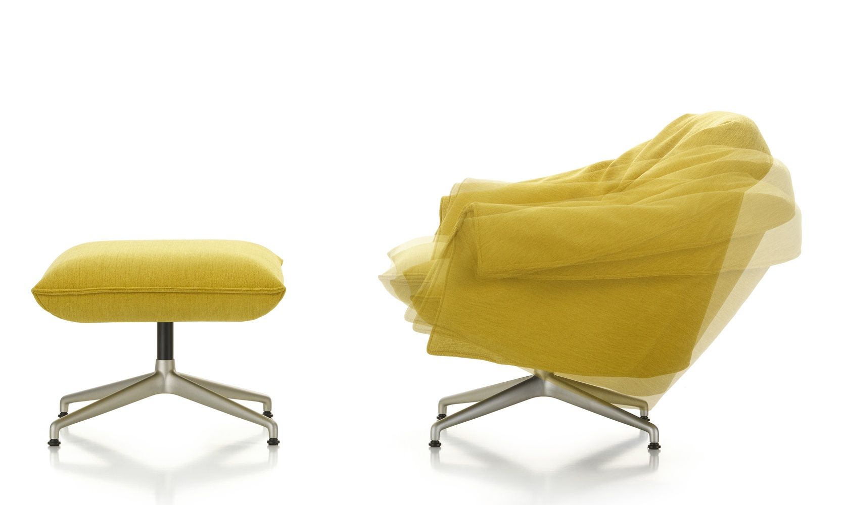 Bascule Lowback Fauteuil met voetenbankje Vitra