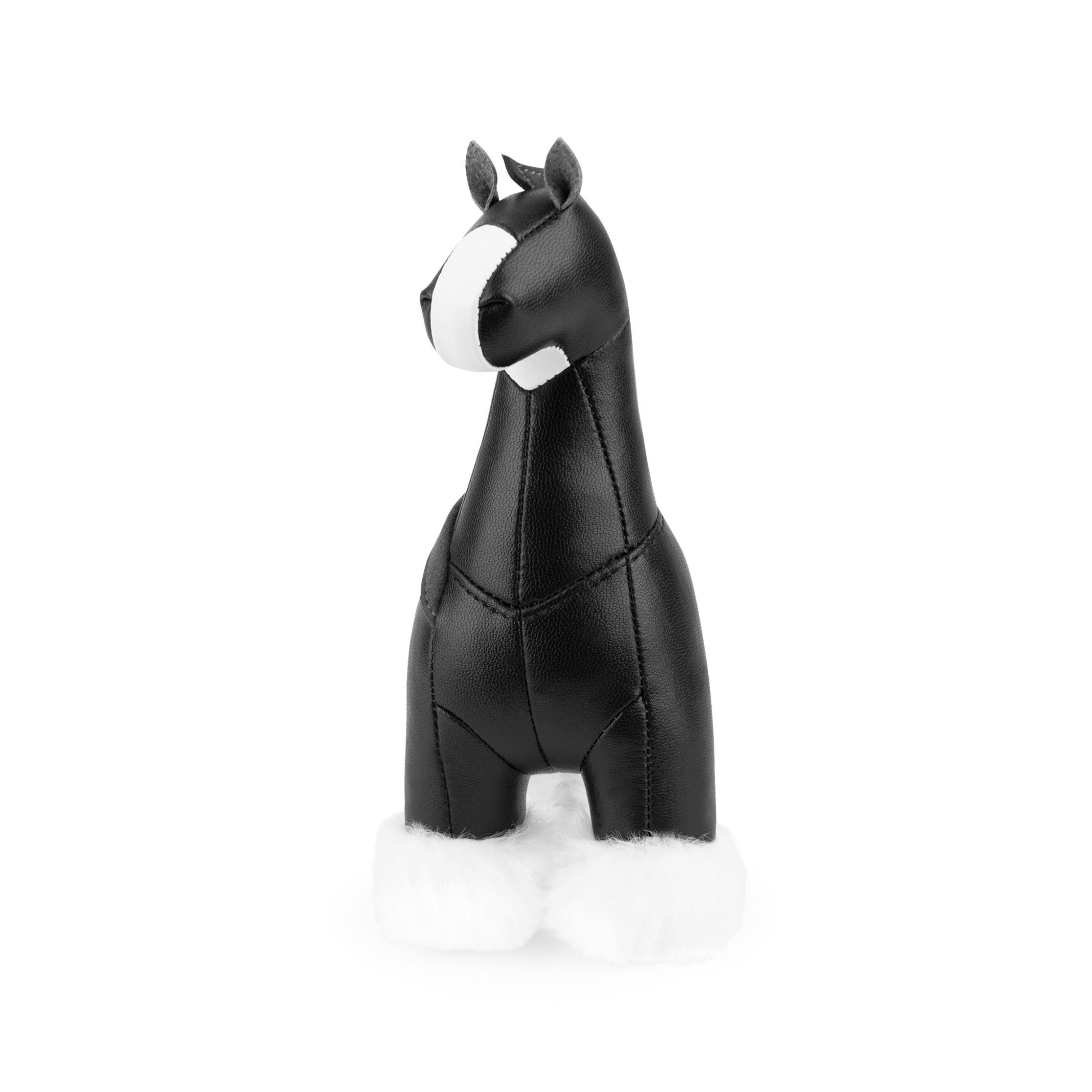 Schwarzer Shire Horse Briefbeschwerer von Zuny, dekoratives Accessoire für Schreibtisch und Büro, stilvolles und schweres Design.