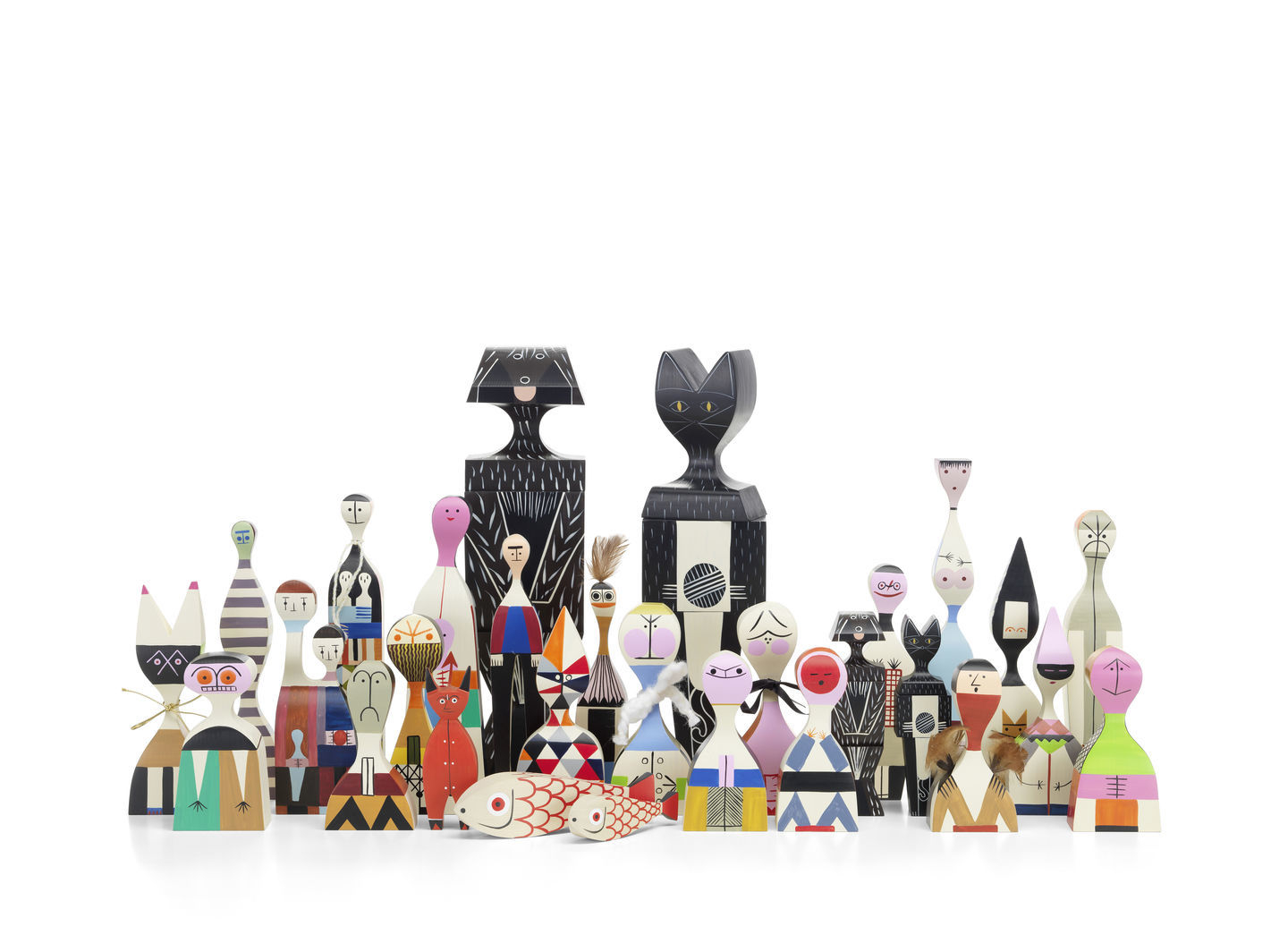 Vitra Wooden Dolls Holzfiguren Kollektion, dekorative Holzfiguren im skandinavischen Design für Kinder und Sammler.