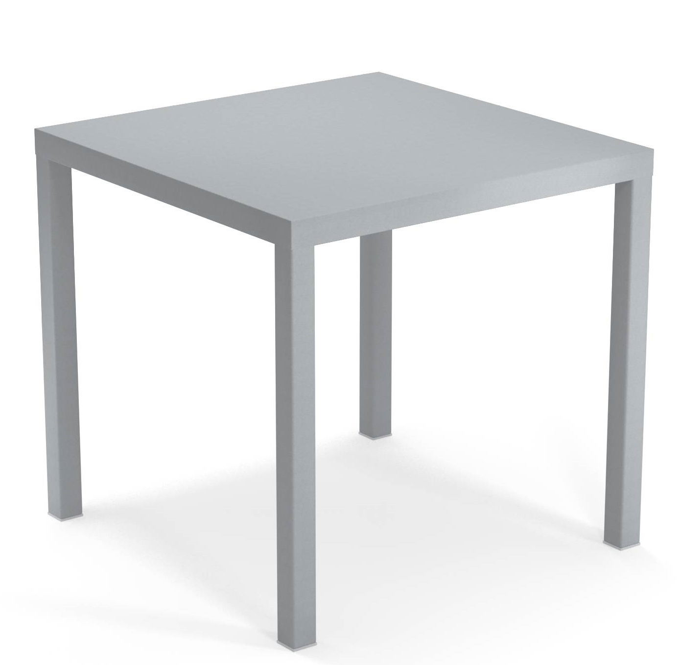Quadratischer, grauer Nova Tisch von Emu für den Außenbereich, ideal für Garten und Terrasse.