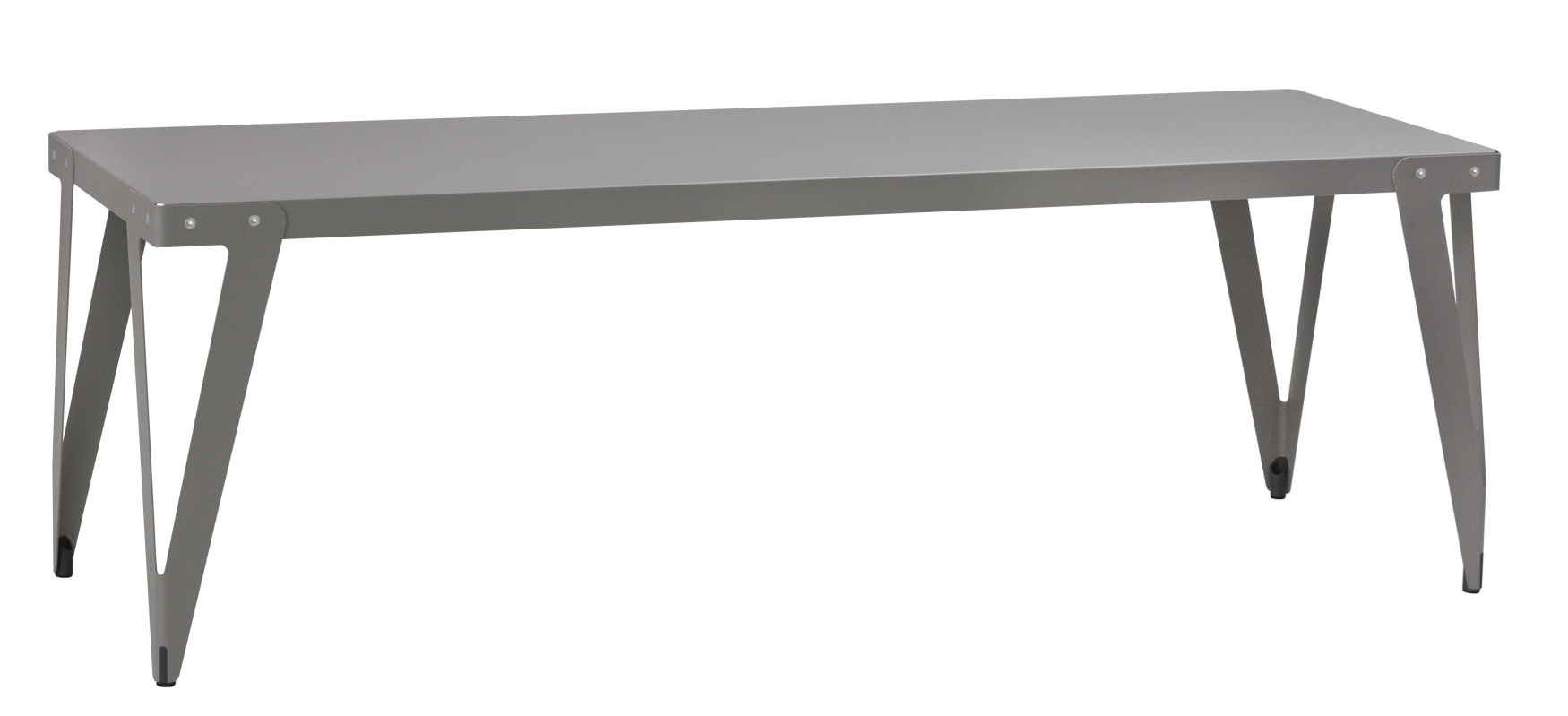 Grauer Lloyd Outdoor Table Tisch Functionals für den Garten oder die Terrasse.