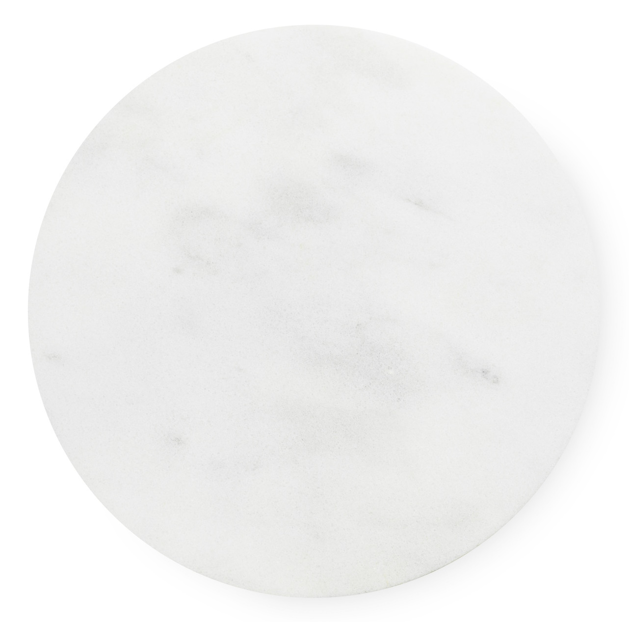 Nahaufnahme der weißen Marmorplatte des Dit Coffee Table Beistelltischs von Normann Copenhagen.