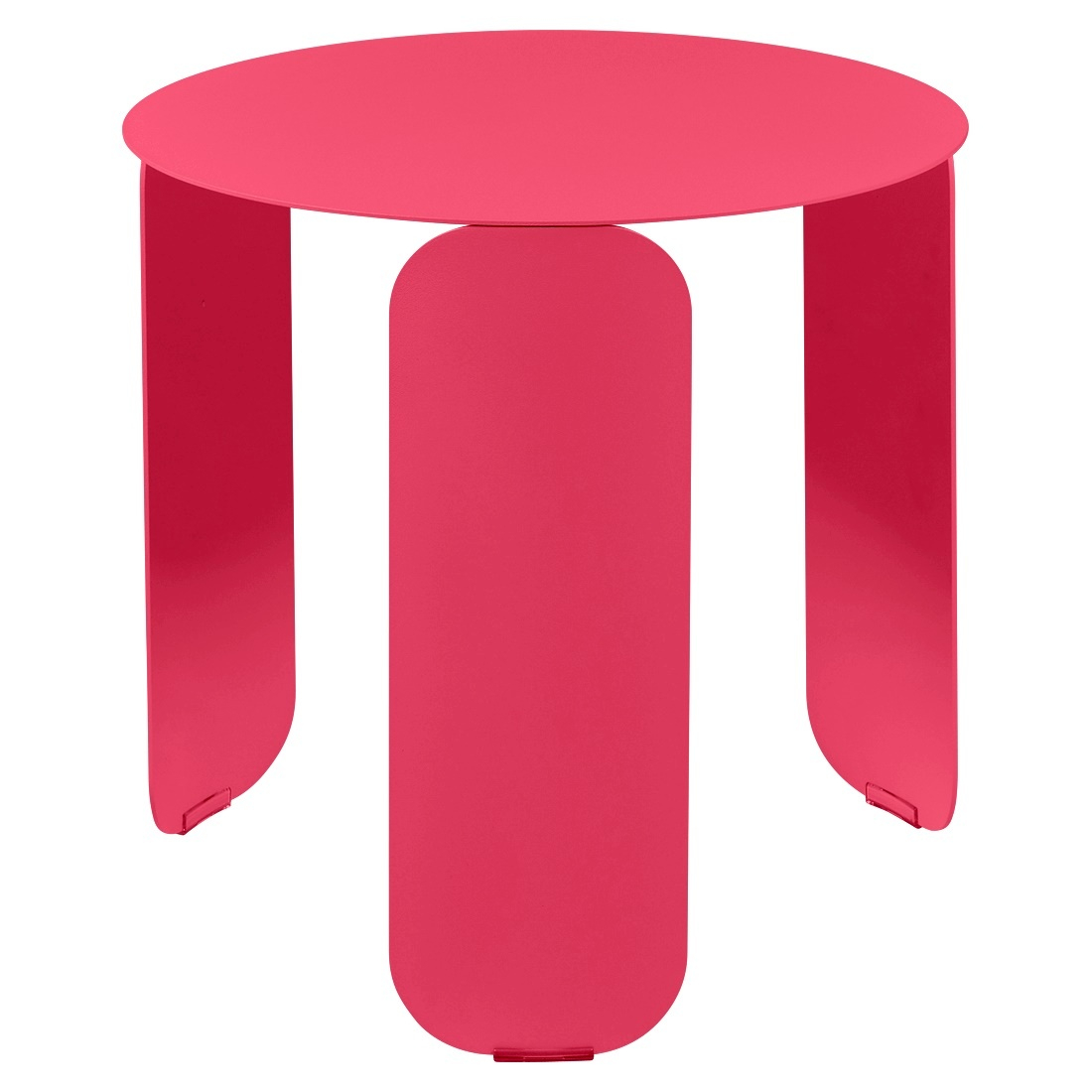 Pinkfarbener Bebop Beistelltisch von Fermob für den Außenbereich, runder Tisch mit drei Beinen.