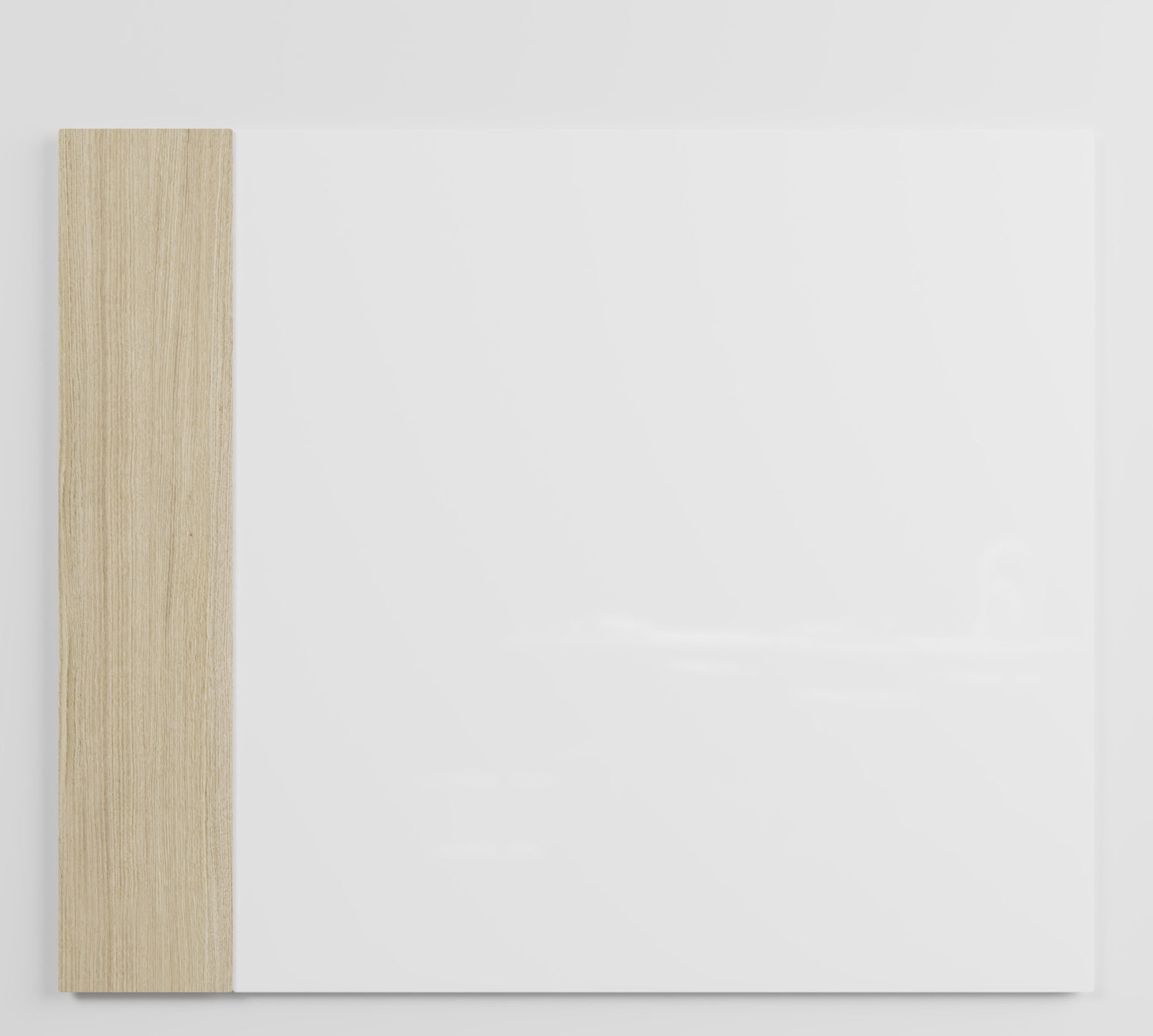 Chat Board Classic Crafted Wandtafel: Magnetische Glastafel in Weiß mit Holzrahmen für Büro und Zuhause.
