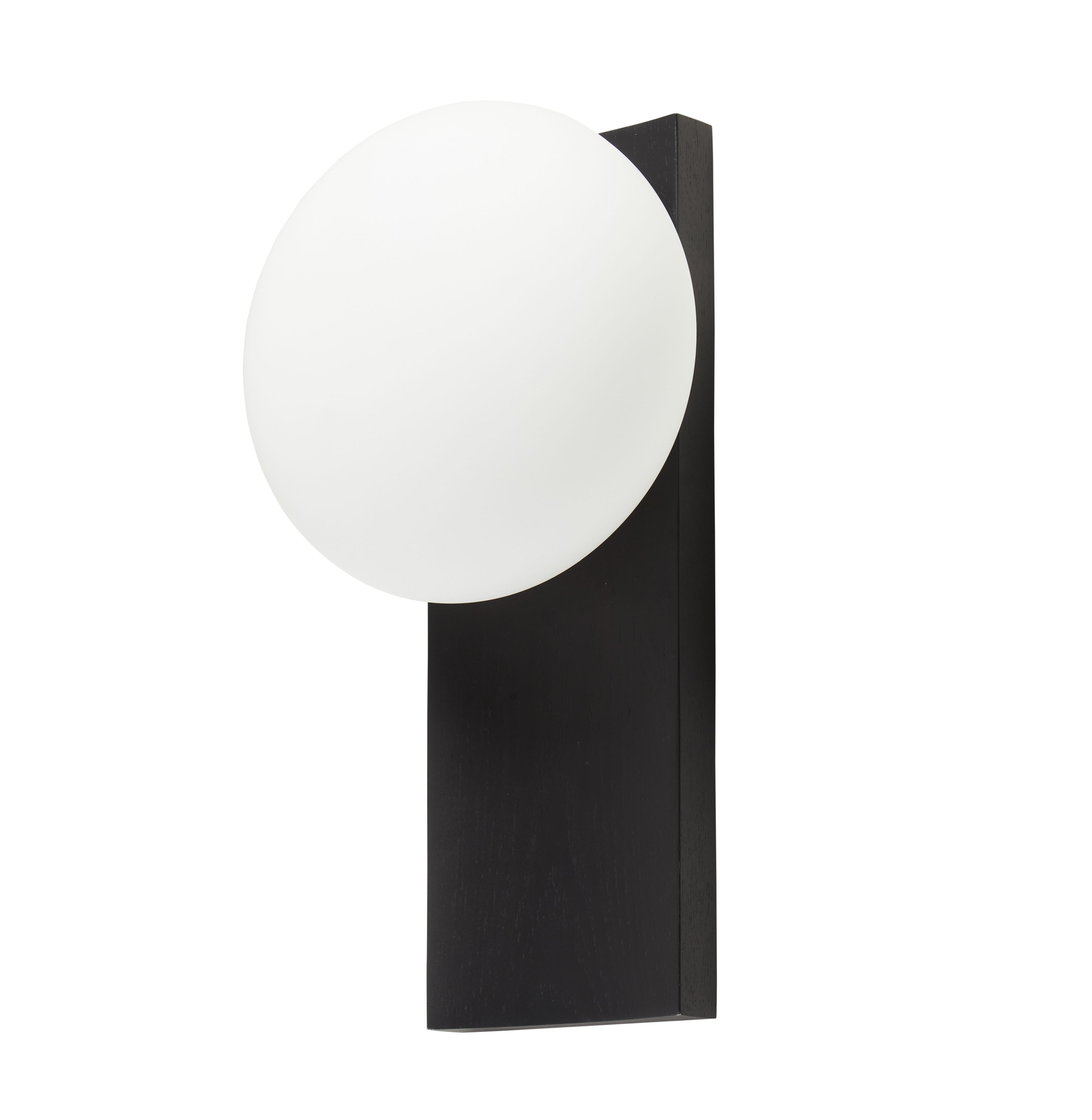 Dew tafel- en wandlamp, essenhout, zwart gelakt, Woud