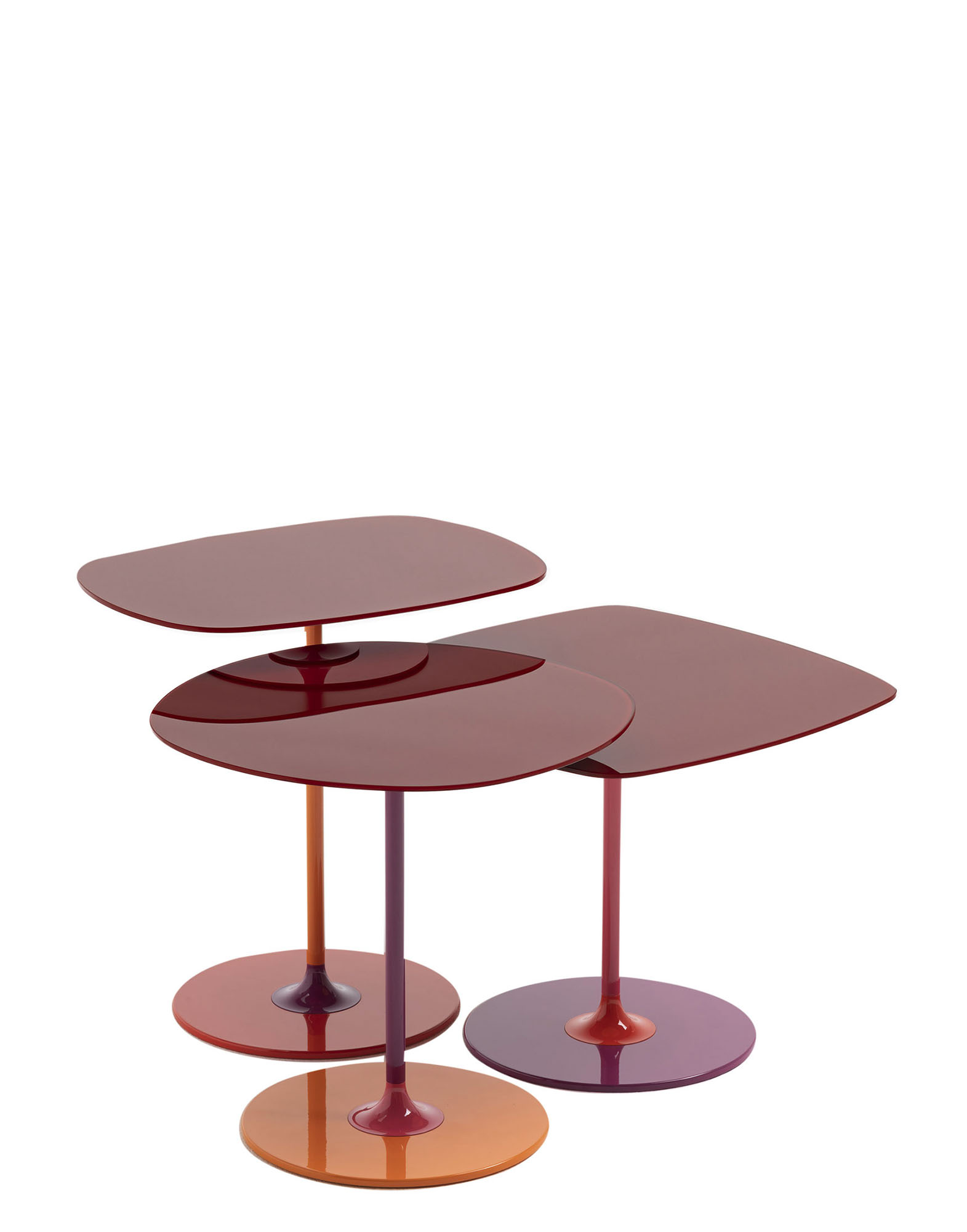 Kartell Thierry 4042 Tisch in Schwarz, ein Design Beistelltisch Set für modernes Wohnen.