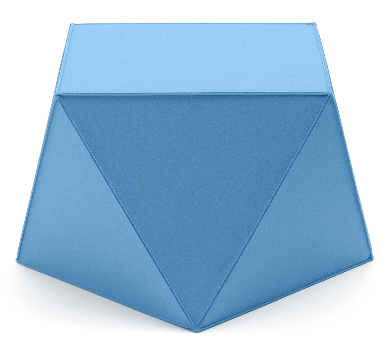 Blauer Diamond Sitzhocker von HEY-SIGN by BWF Group, modernes Design Sitzmöbel aus Filz.