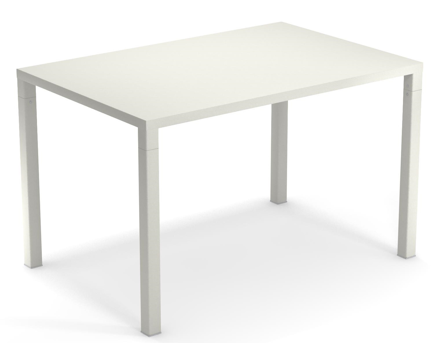 Weißer Nova Tisch Outdoor von Emu, moderner Gartentisch mit minimalistischem Design und rechteckiger Tischplatte.