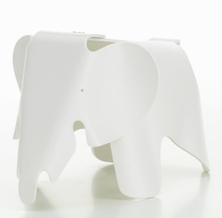 Eames Elephant Small klein RE Vitra Wit