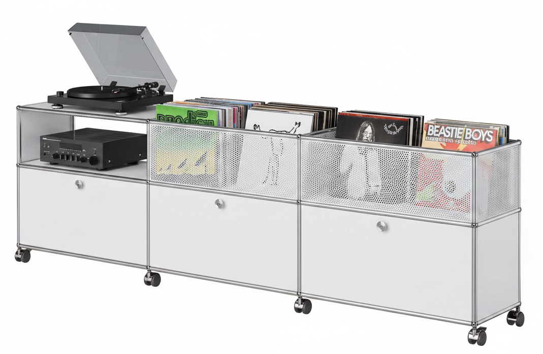 Sideboard met opbergruimte voor vinylplaten USM Haller