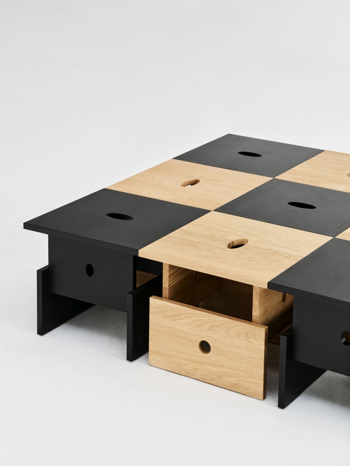 Wood Box salontafel Hay eikenhout zwart, lak op waterbasis
