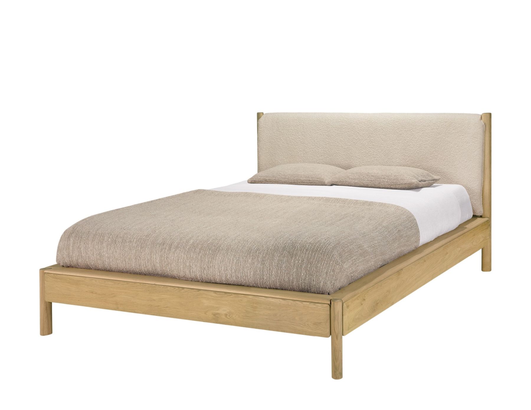 PI-bed met hoofdeinde + bekleding van Ethnicraft