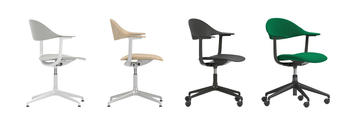 Mynt Bürostuhl von Vitra mit verschiedenen Polsterfarben und Gestellvarianten, ergonomischer Drehstuhl für das Büro.