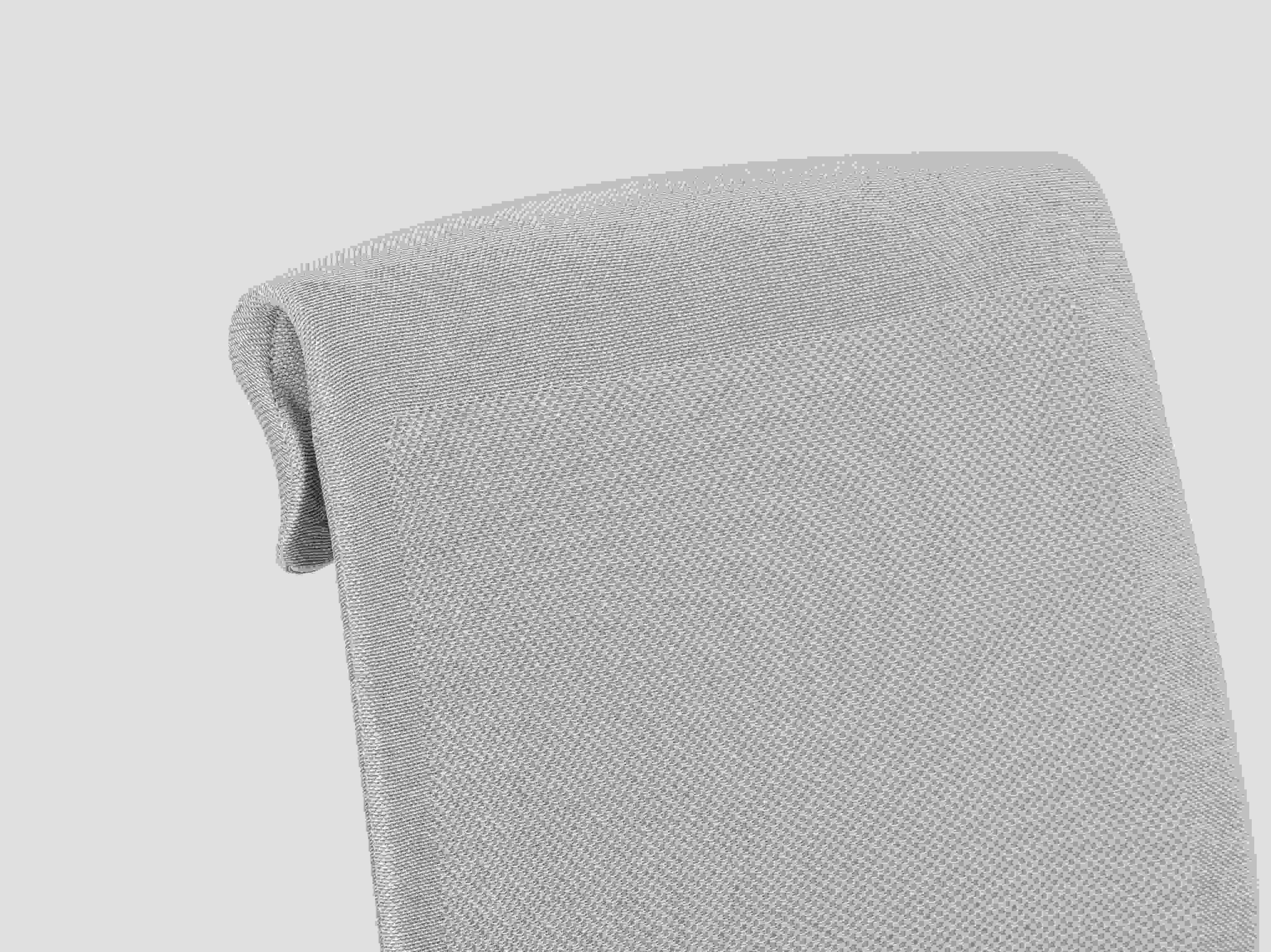 Detailaufnahme der Rückenlehne des grauen Vitra ID Cloud Bürodrehstuhls mit atmungsaktivem Netzgewebe.