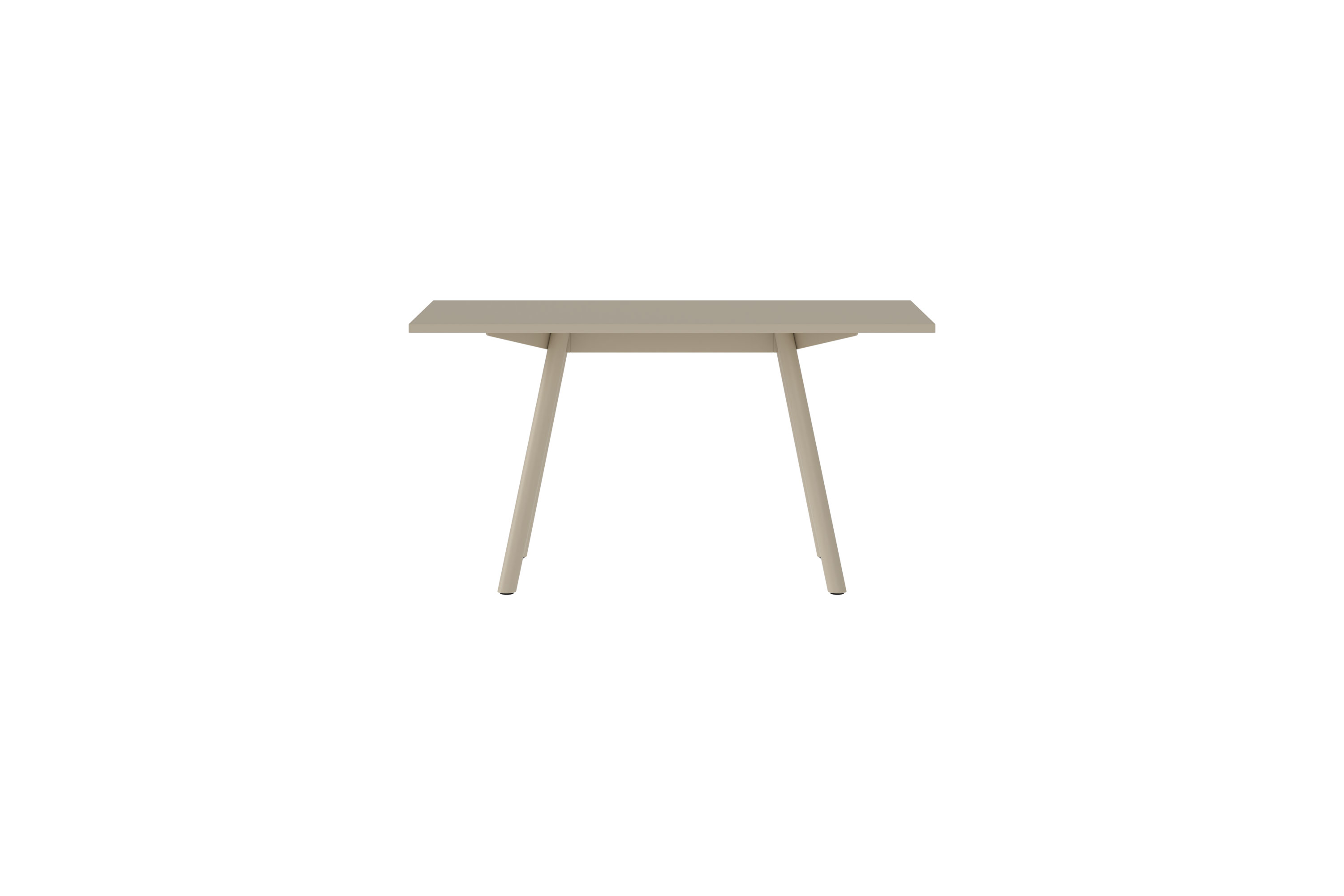 Masa Tischplatte von New Tendency, quadratischer Esstisch in Beige mit minimalistischem Design.