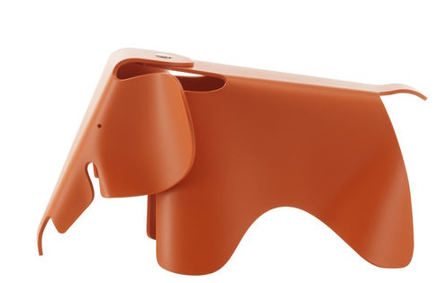 Eames Elephant Small klein RE Vitra Rood Oranje