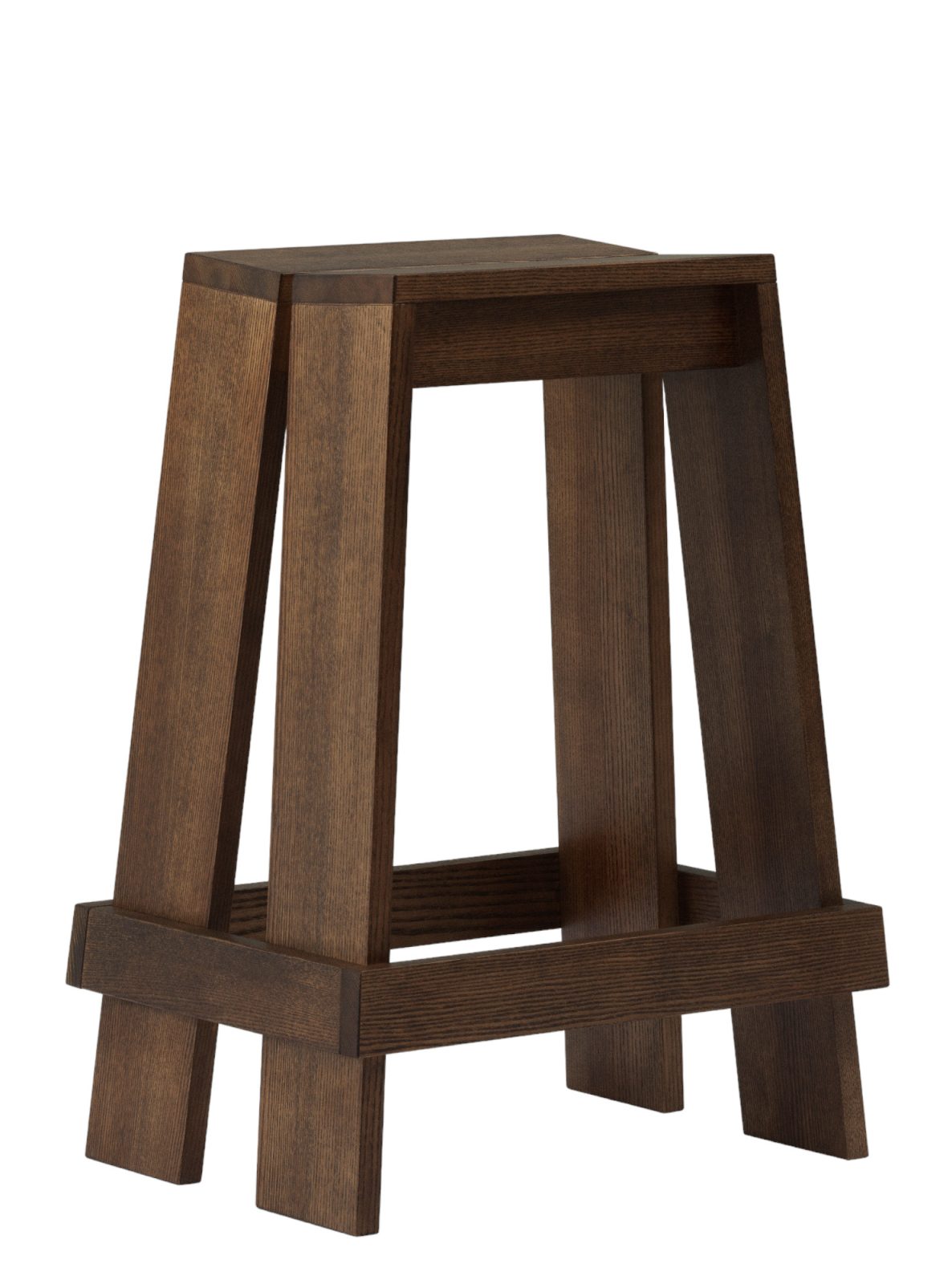 Normann Copenhagen Let Barhocker aus geöltem Eichenholz, Hocker für die Küche oder Bar, modernes Design.