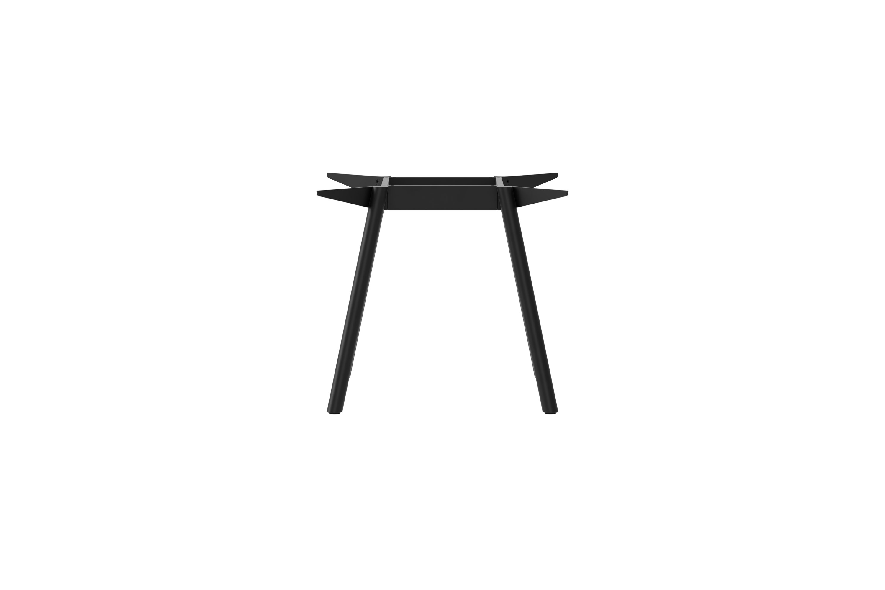 Schwarzes Masa Tischgestell aus Stahl von New Tendency, minimalistisches Design mit zwei Tischbeinen.