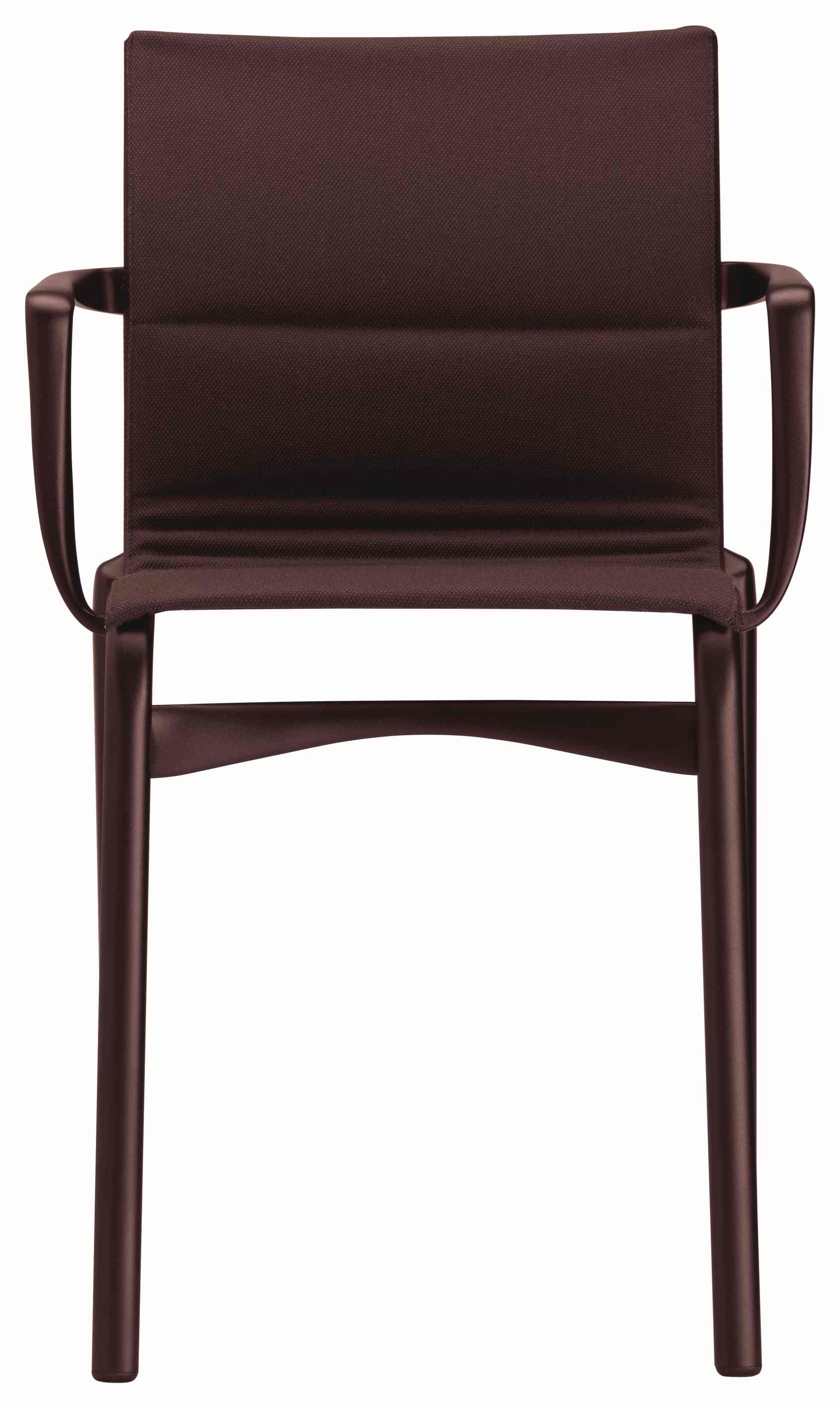 Highframe Stuhl: Brauner Design-Armlehnstuhl für Esszimmer und Büro, bequemer Sitzkomfort, hochwertige Verarbeitung.