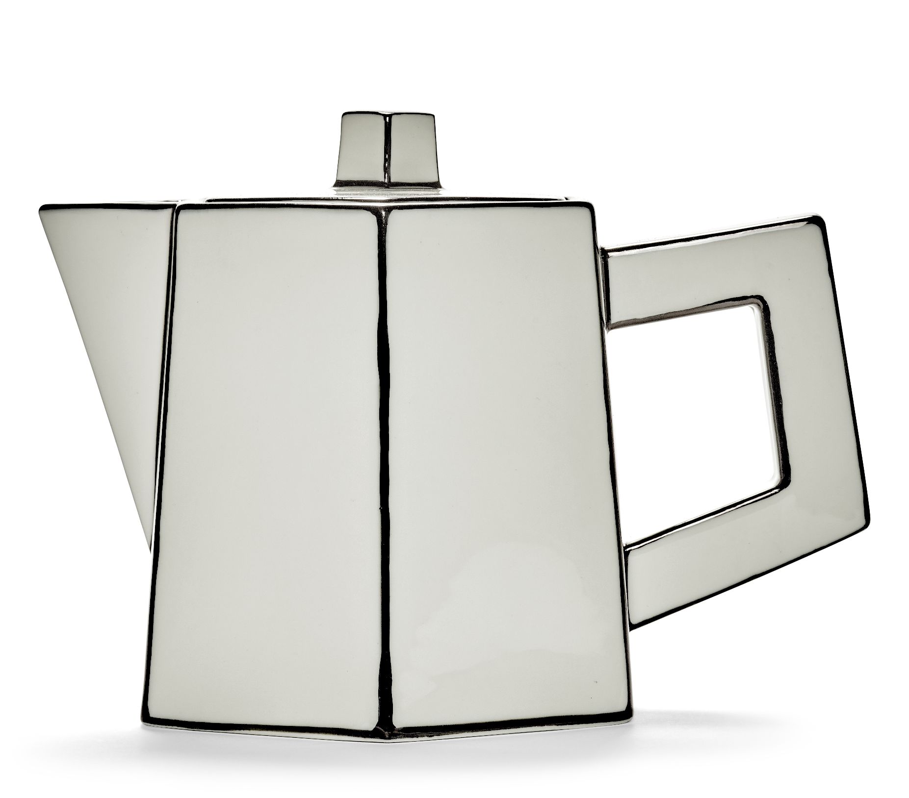 Theepot wit/zwart Carte Blanche Serax 