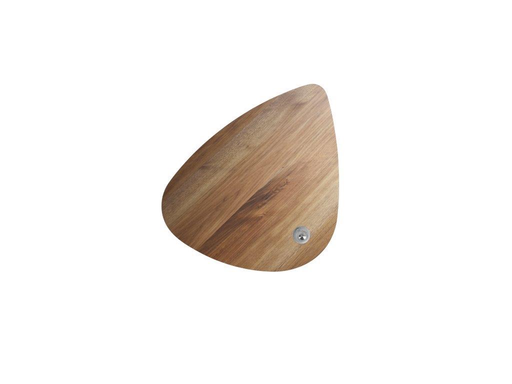 K22L Tecta: Detailansicht der Tischplatte aus Holz, ideal als mobiler Beistelltisch.