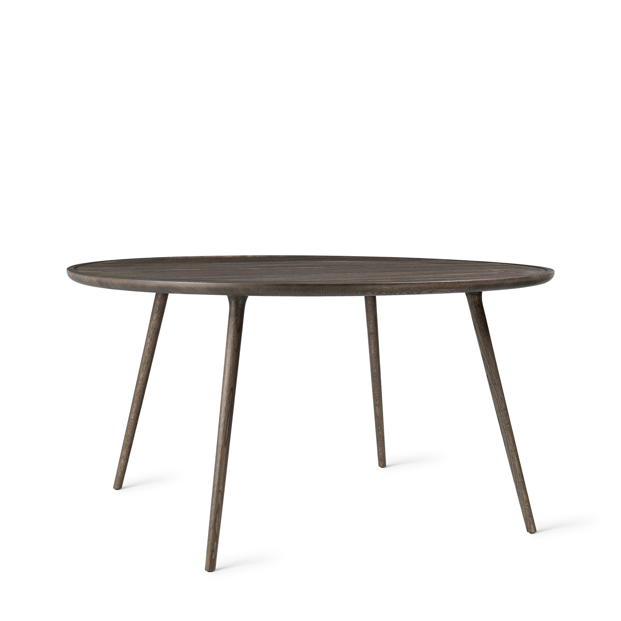 Grauer, runder Esstisch "Accent Dining Table" aus Eiche, Durchmesser 140 cm, von Mater.