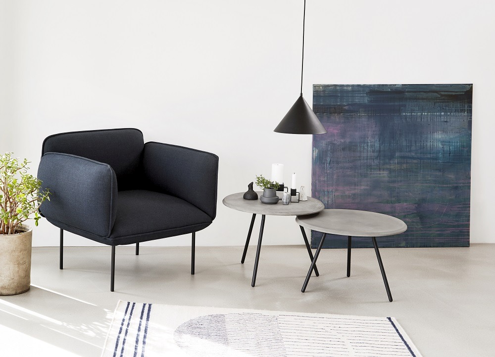 Nakki Sessel: Graues 1-Sitzer Sofa von Woud Harald. Modernes Design für Wohnzimmer und Lounge.