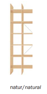 FNP Regal von Nils Holger Moormann in Natur: Modulares Holzregal mit flexiblen Regalböden und minimalistischem Design.