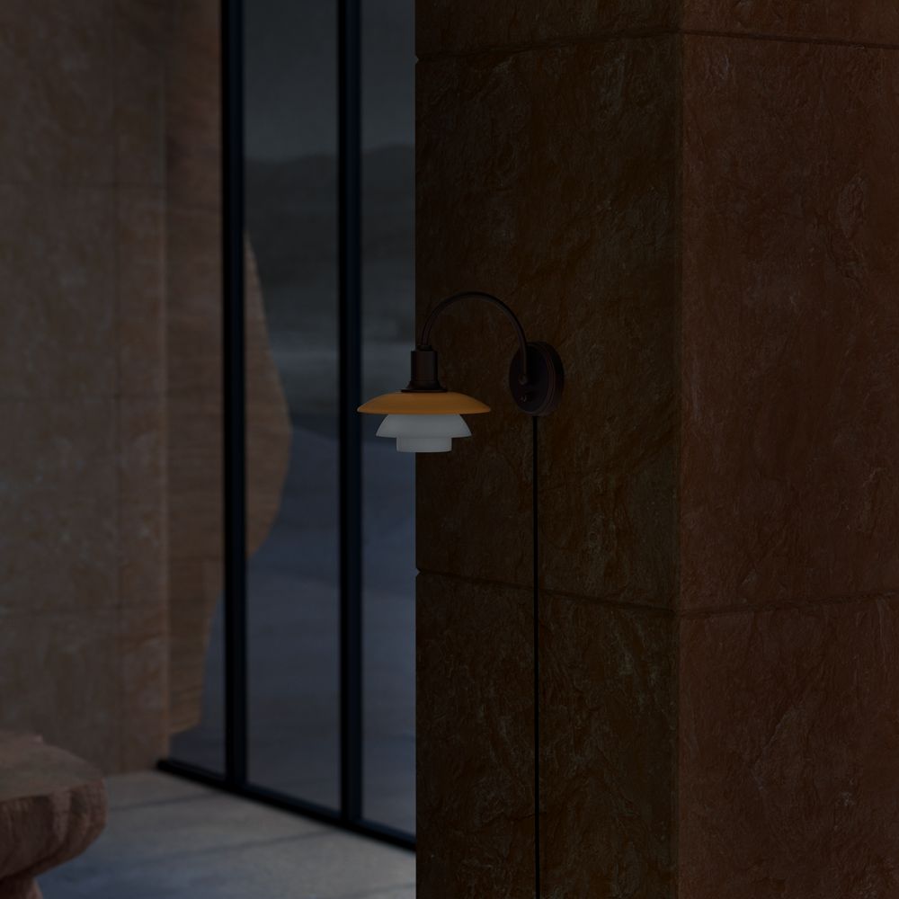 PH 2/2 Wandlamp CENTENARY EDITION Amber/Opaalwit Louis Poulsen