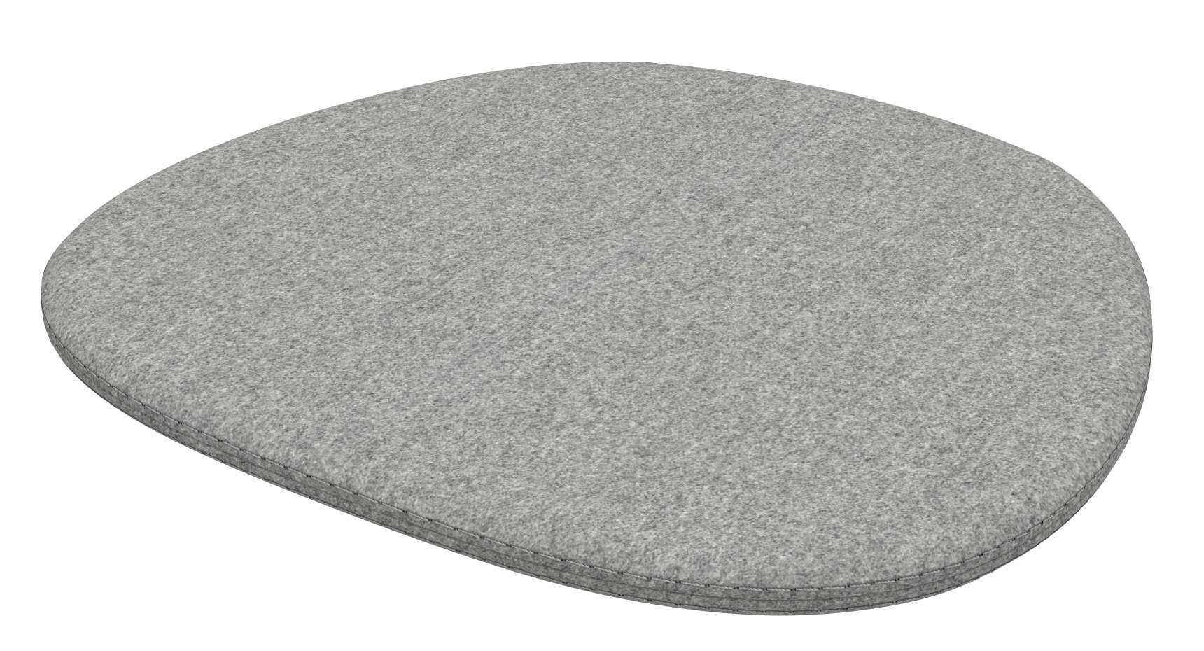 Graue Vitra Sitzauflage Soft Seats Typ B, Cosy Pebble, für bequemes Sitzen.