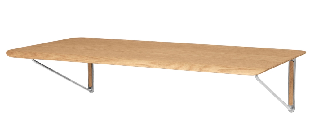 AB019 Wandschreibtisch von Carl Hansen & Søn: Holzschreibtisch zur Wandmontage mit Metallgestell.
