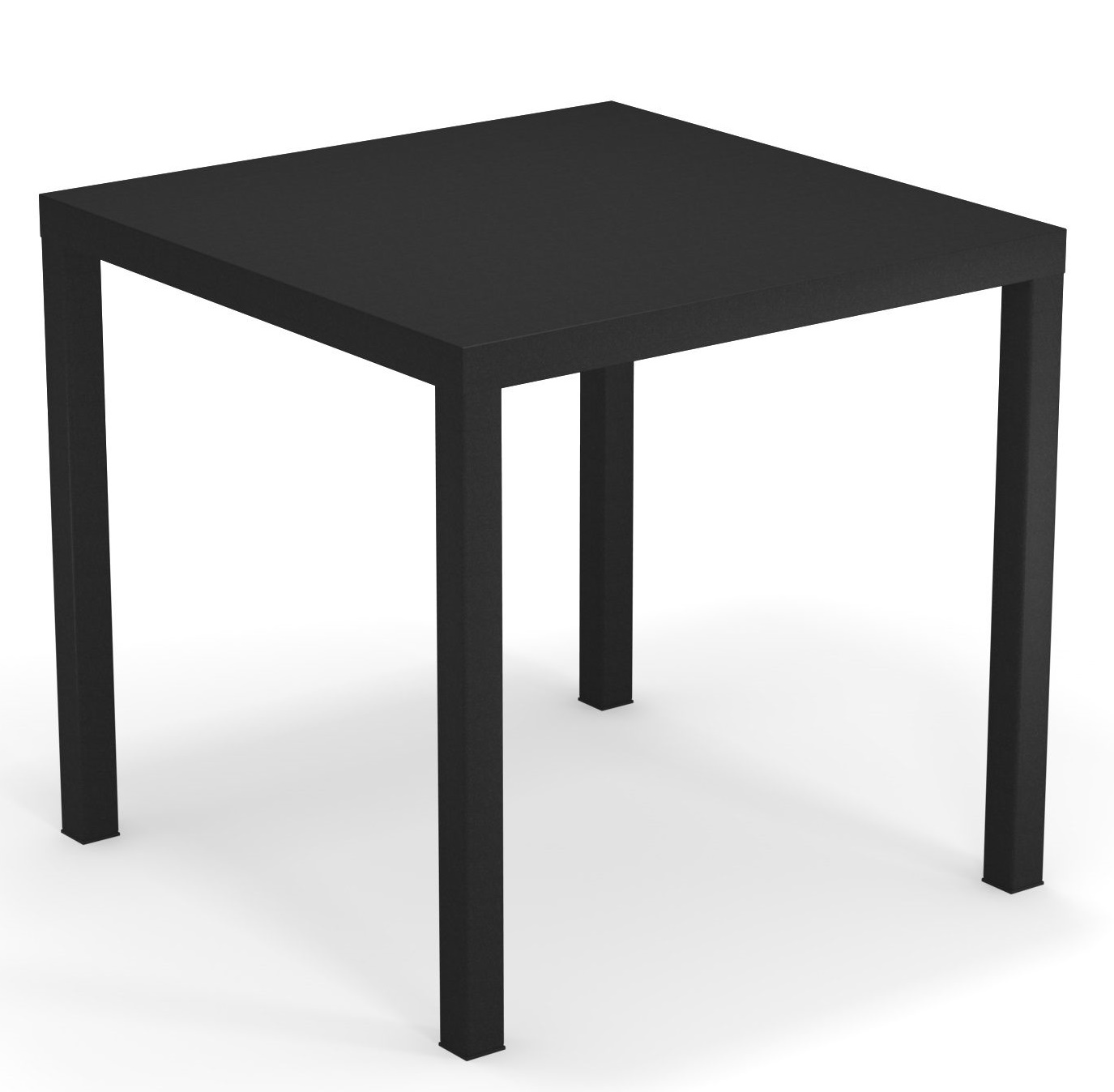 Schwarzer Nova Tisch quadratisch von Emu für den Außenbereich, modernes Design mit minimalistischem Stahlgestell.