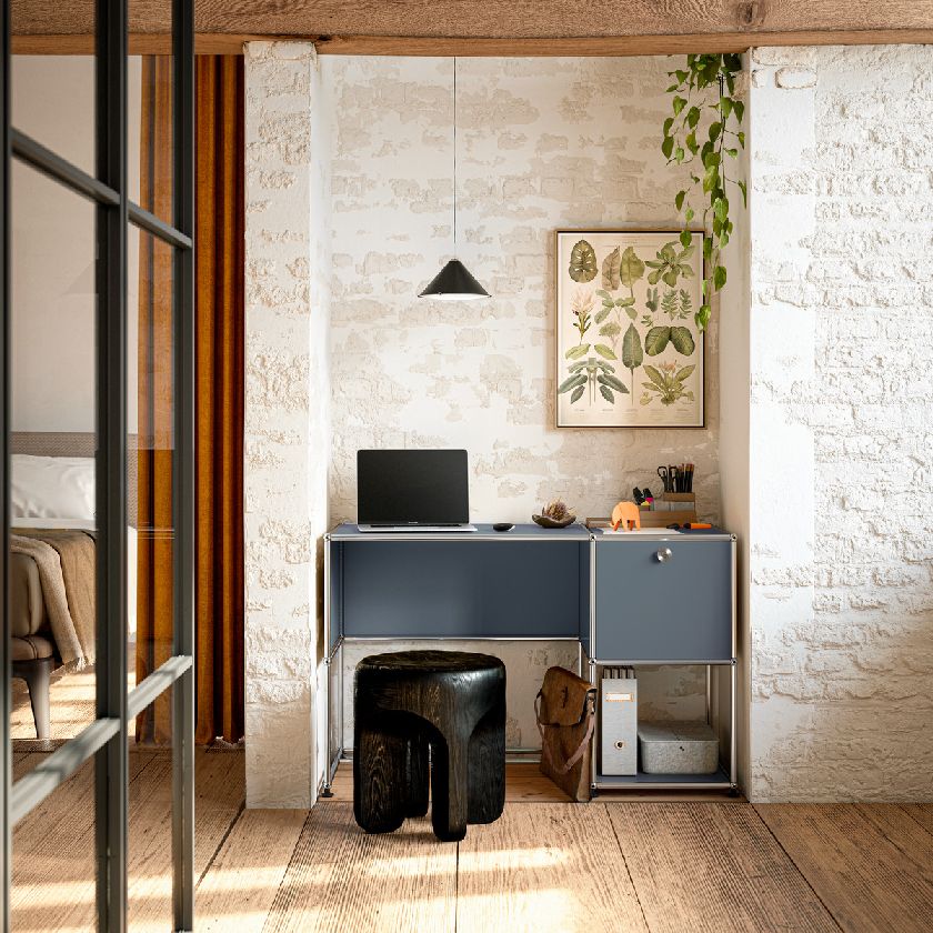 USM Haller-bureau B21 puur wit