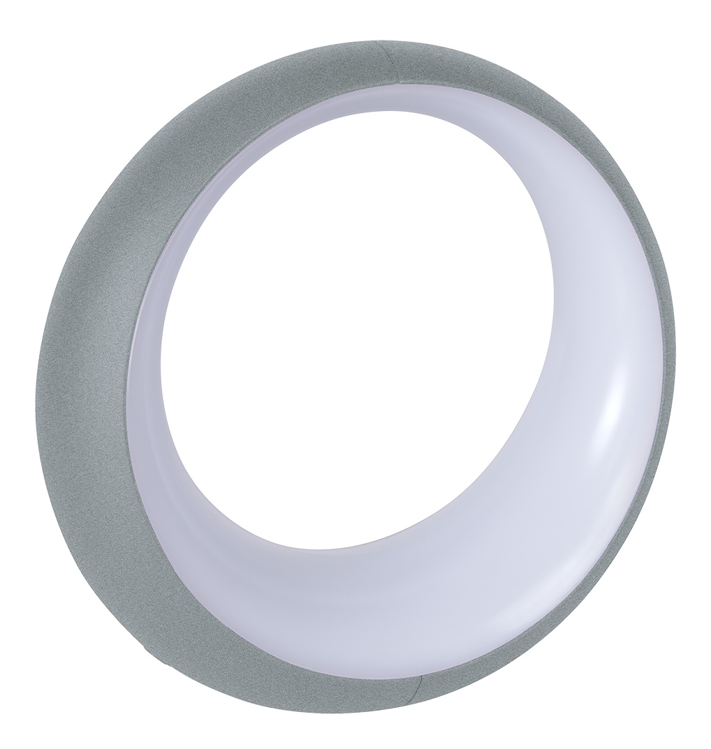 Hoopik Tischleuchte von Fermob in Grau: Moderne LED-Tischlampe in Ringform für den Innenbereich.