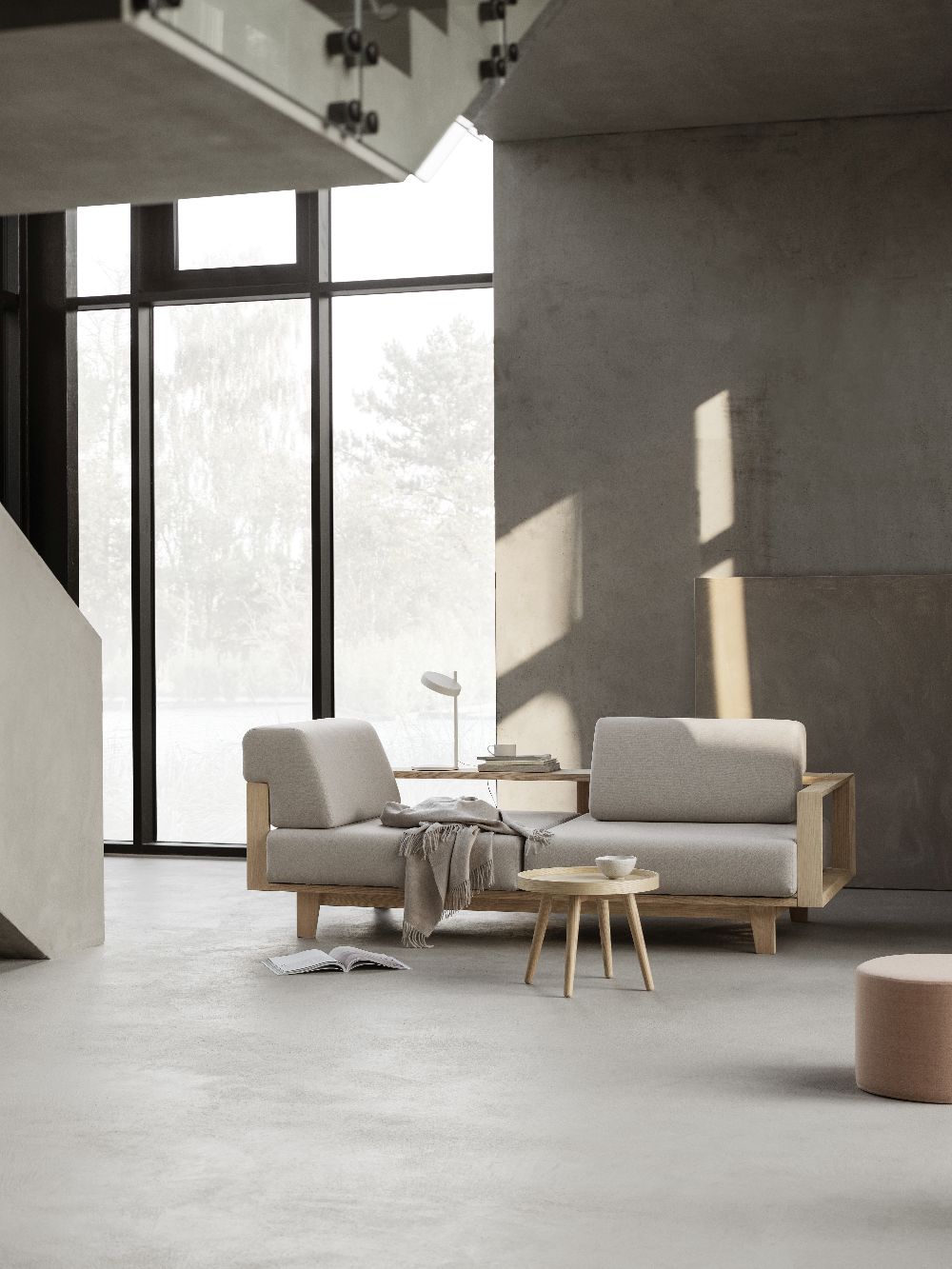 Houten bank / slaapbank Softline