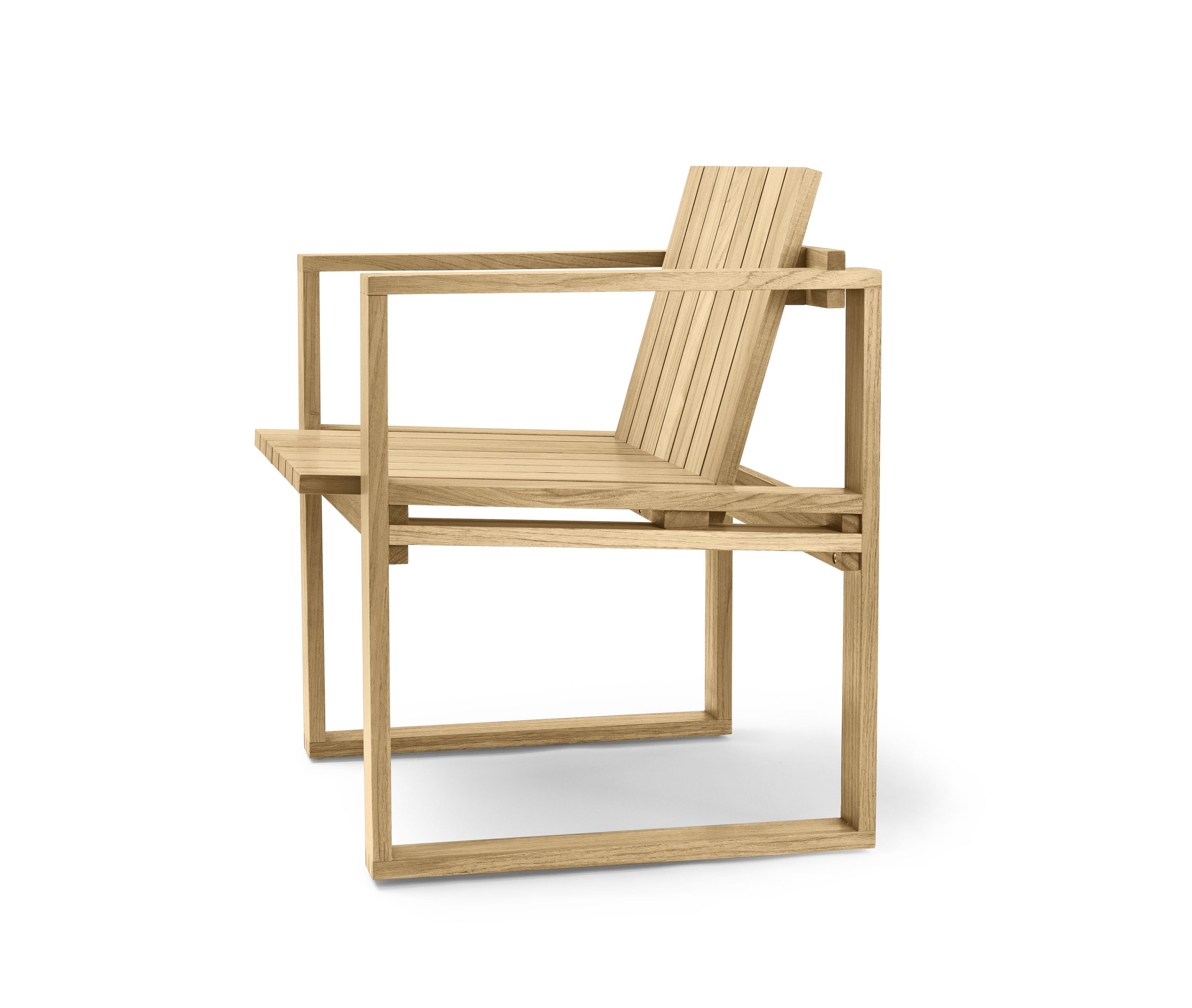 Bodil Kjaer Outdoor Stuhl von Carl Hansen & Søn aus Teakholz, seitliche Ansicht.