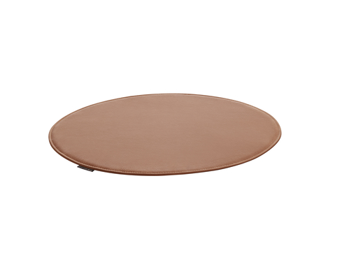 Braunes, ovales Sitzkissen für Fritz Hansen 3107 Stuhl, Leder Sitzauflage für mehr Komfort.