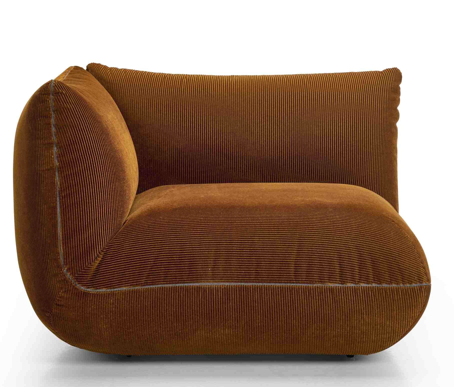 Braunes Jalis21 Modulsofa von Cor mit Armlehne, Cordbezug und modernem Design.