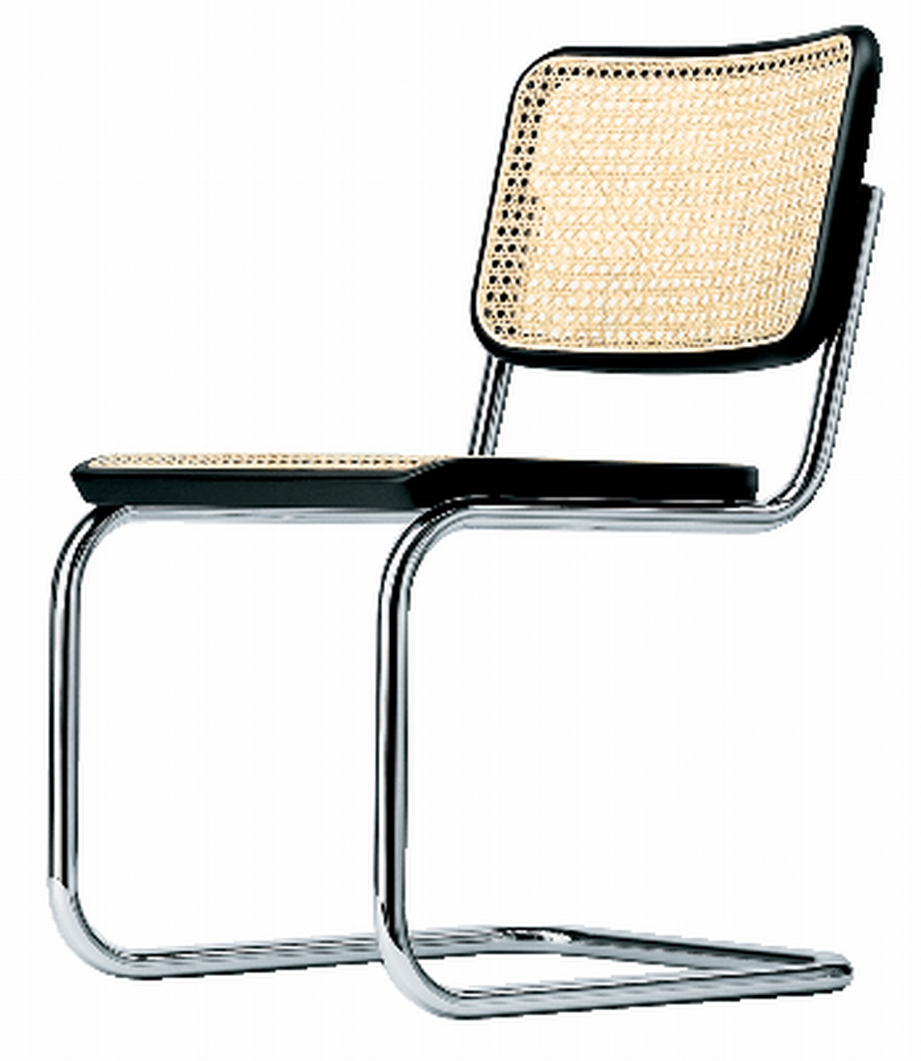 Bild einer Thonet S32 / S64 Freischwinger Lehne mit Wiener Geflecht als Ersatzteil.