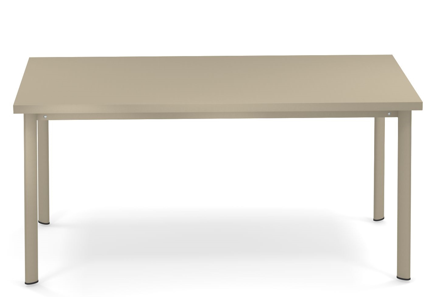 Star Tisch Outdoor Emu: Rechteckiger Gartentisch aus Metall in Taupe, ideal für den Außenbereich.