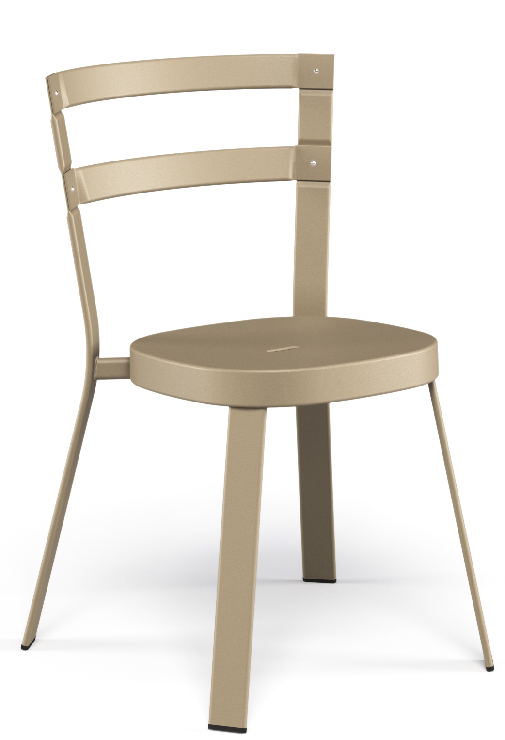 Nahaufnahme des Emu Thor Chair Outdoor Stuhls in Beige, ideal für Garten und Terrasse.