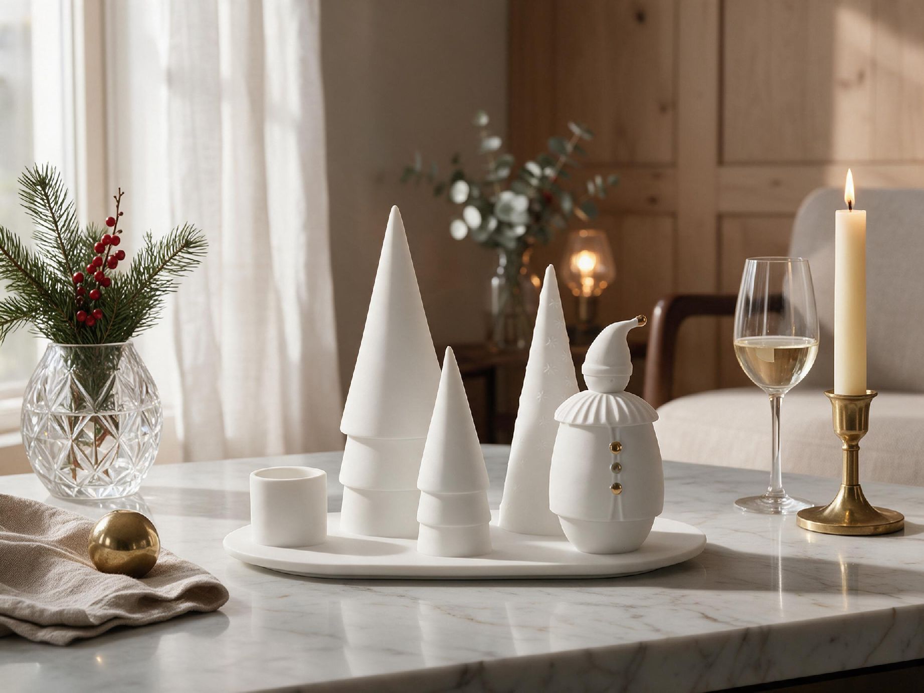 Kandelaar Kerstman met Räder