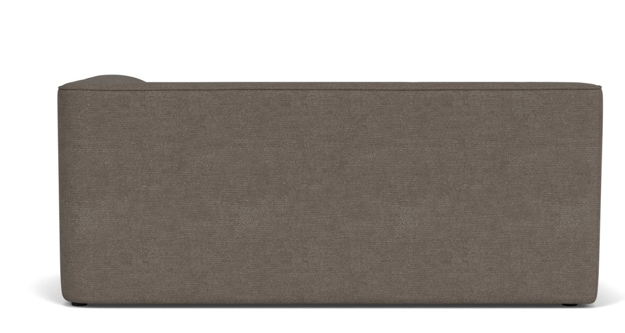 Eave Modular Sofa von Audo Copenhagen, braunes Ecksofa mit Stoffbezug, modernes Wohnzimmermöbel.