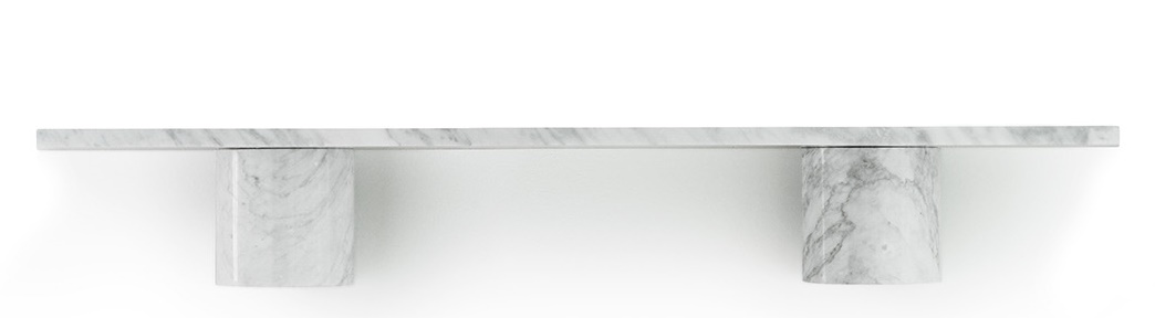 Normann Copenhagen Sten Regal 80 cm aus Marmor, modernes Wandregal für Wohnzimmer und Büro.